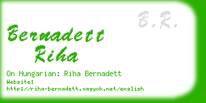bernadett riha business card